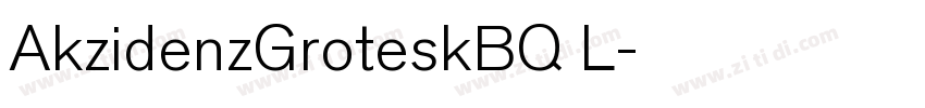AkzidenzGroteskBQ L字体转换